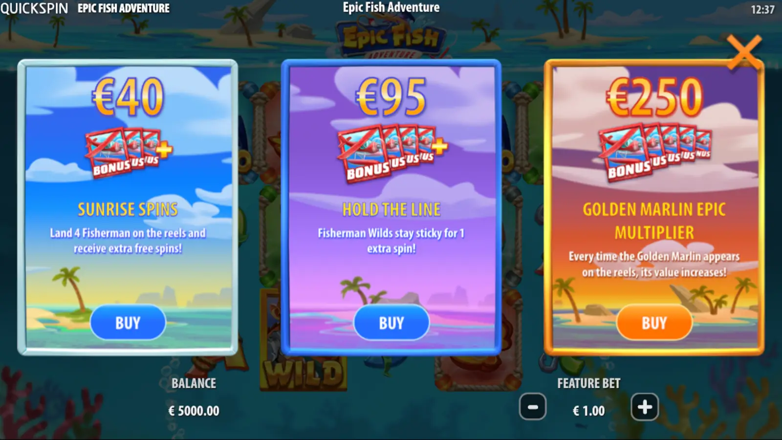 Epic Fish Adventure Slot Buy Feature