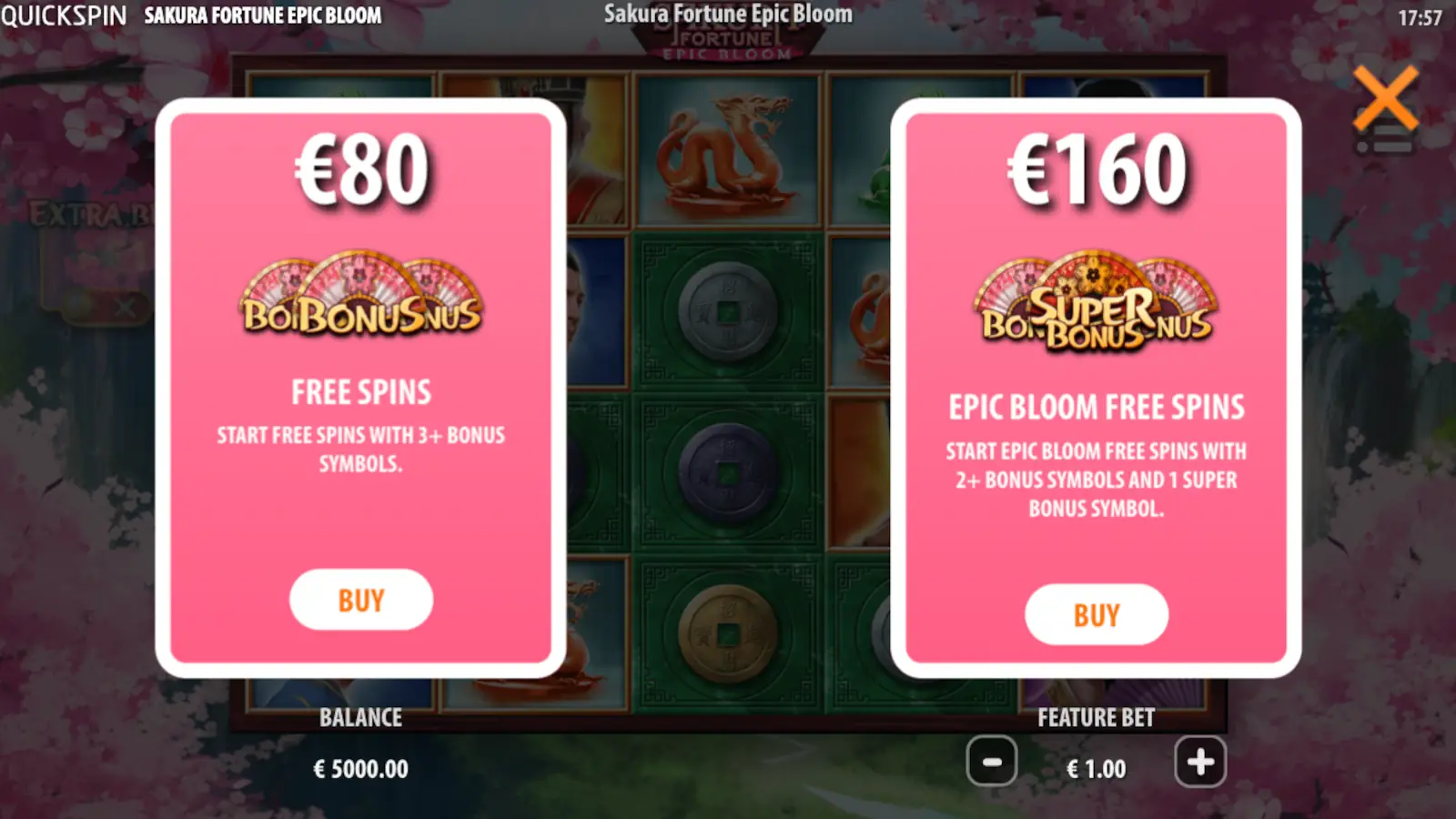 Sakura Fortune Epic Bloom Slot Buy Feature