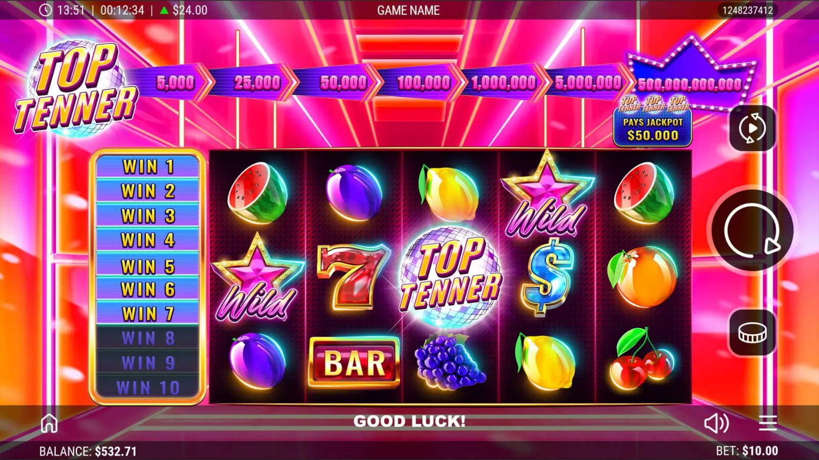 Top Tenner Slot Jackpot Mode