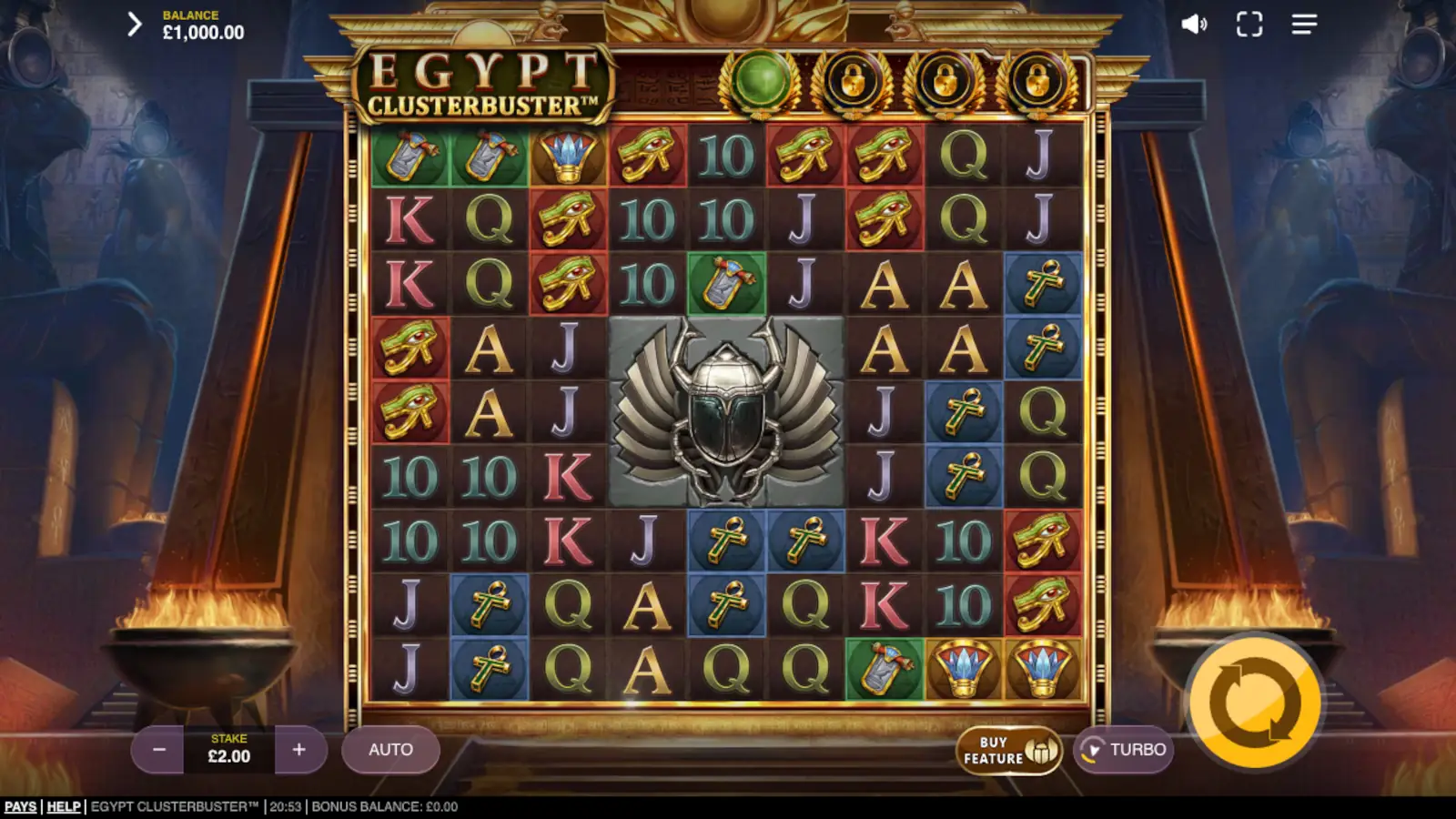 Egypt Clusterbuster Slot Rules and Gameplay