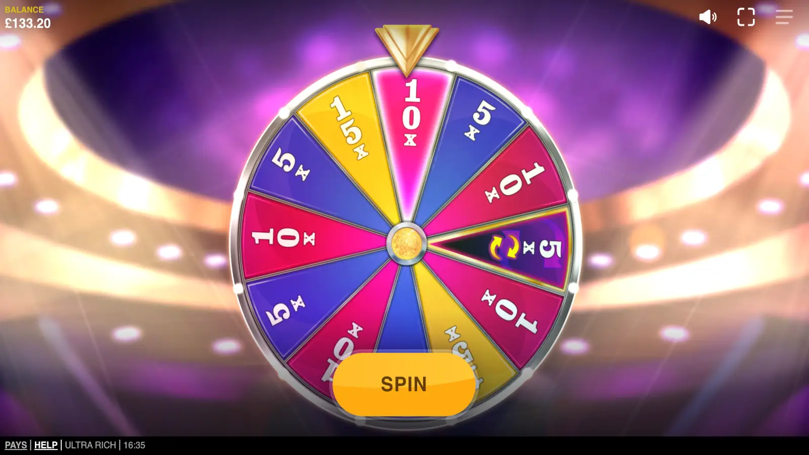 Ultra Rich Slot Wheel Bonus