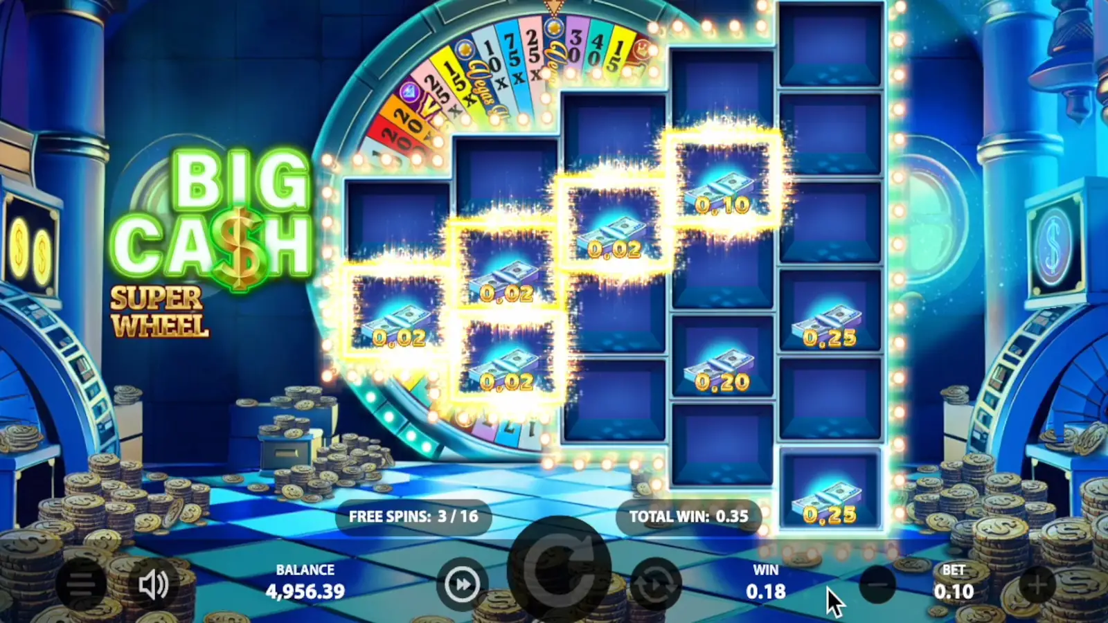 Big Cash Super Wheel Slot Free Spins 1