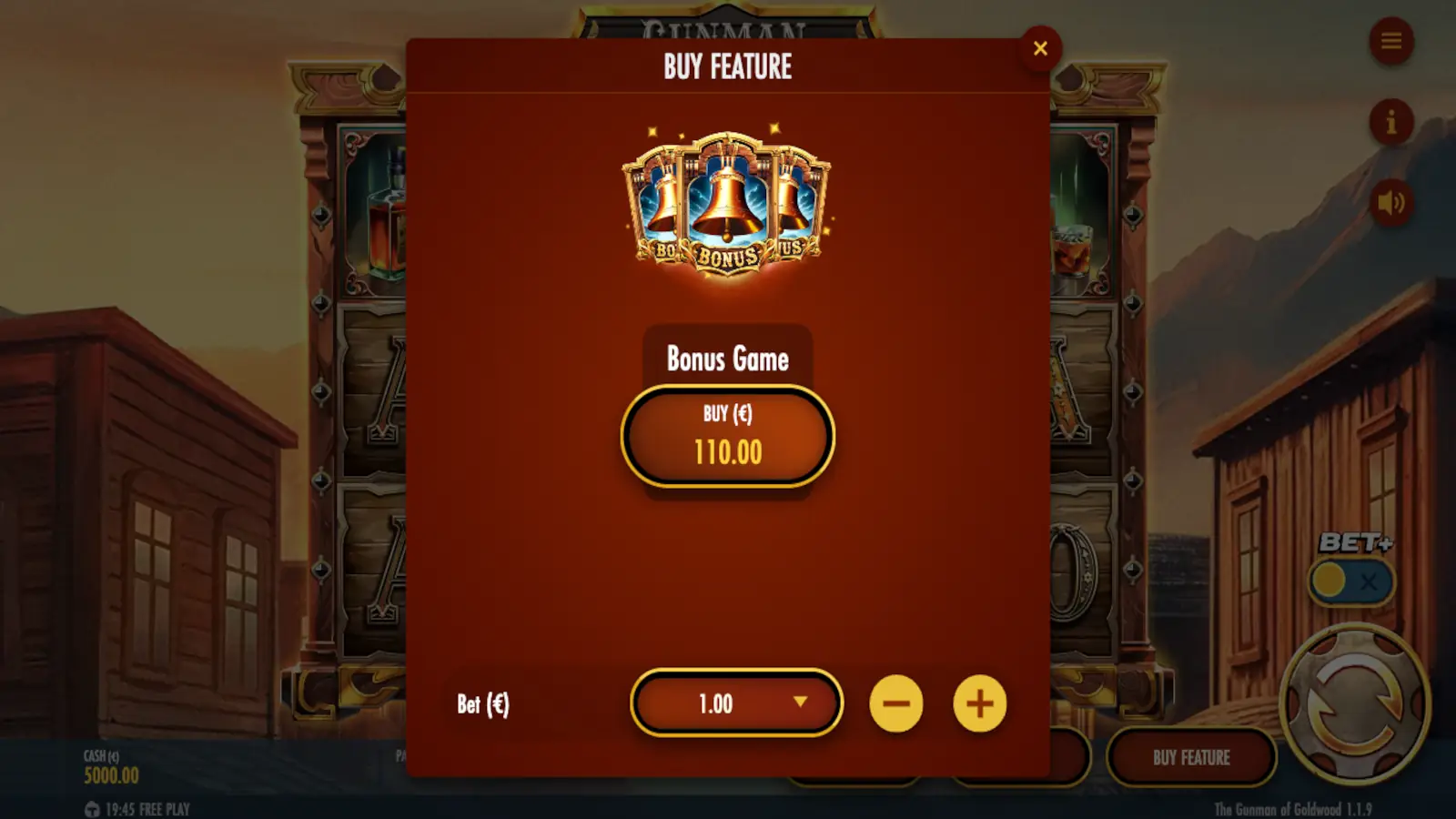 The Gunman of Goldwood Slot Bonus Buy Feature