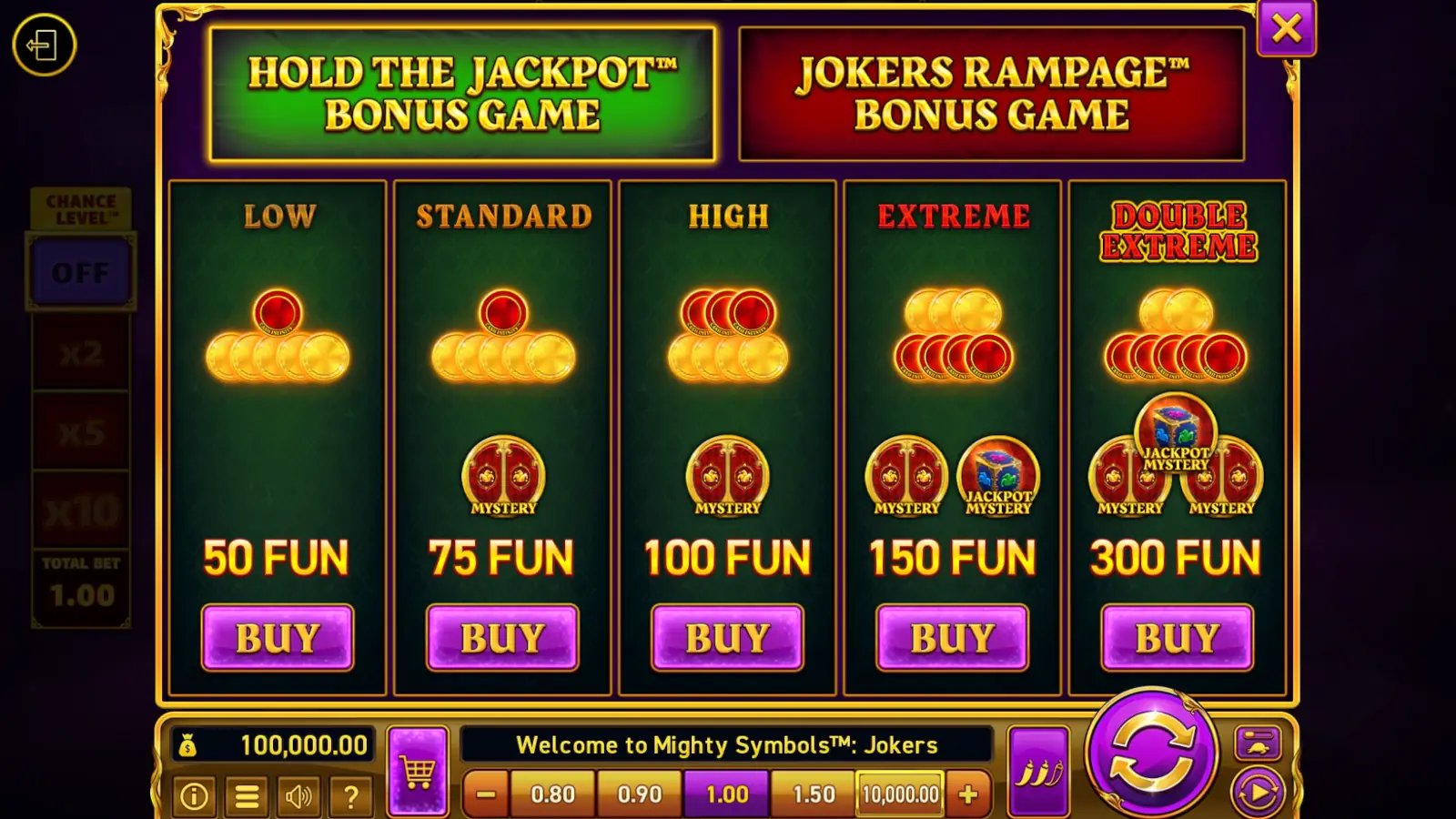 Mighty Symbols: Jokers Slot Bonus Buy Feature