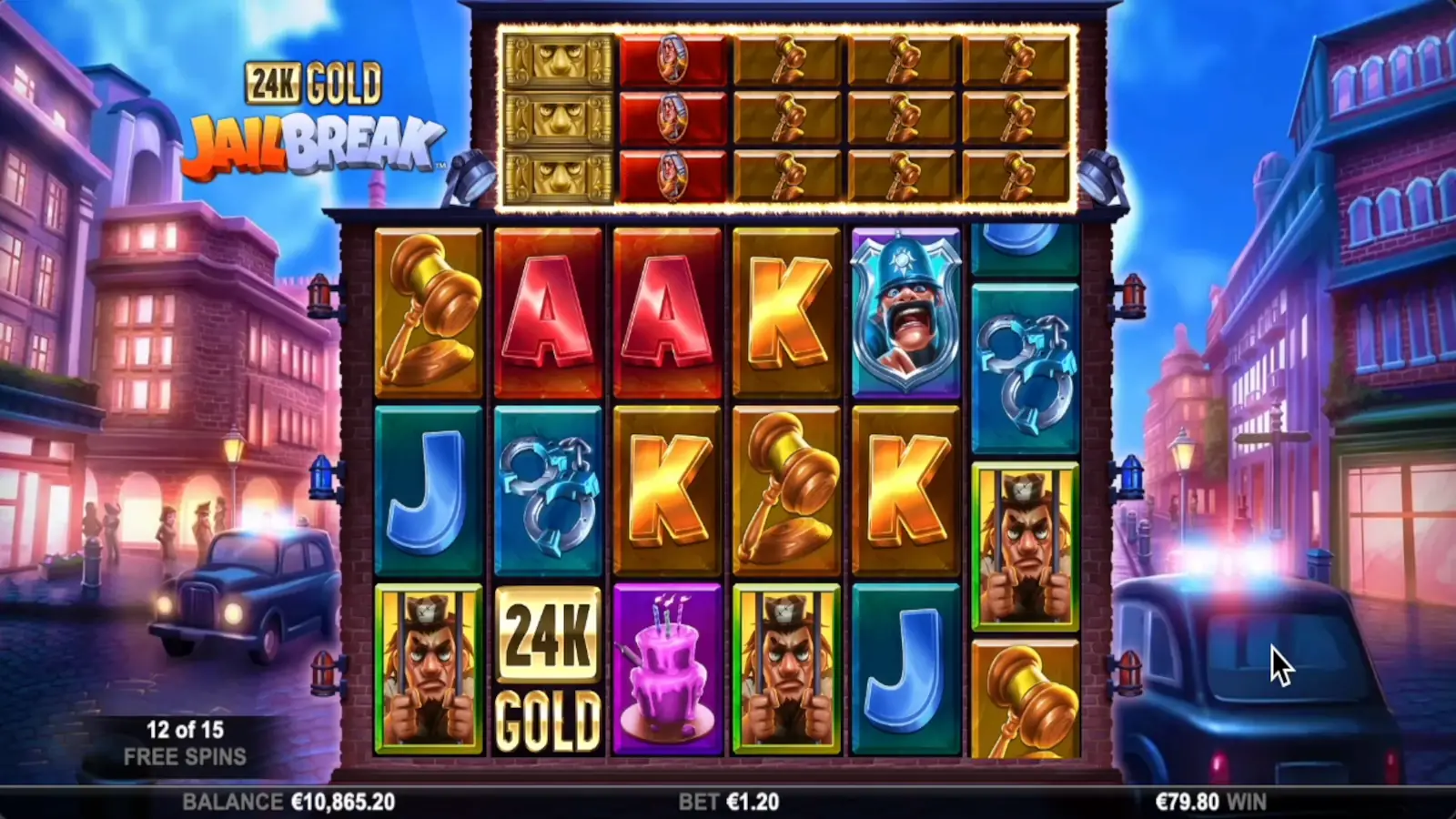 24K Gold JailBreak Slot Free Spins Feature