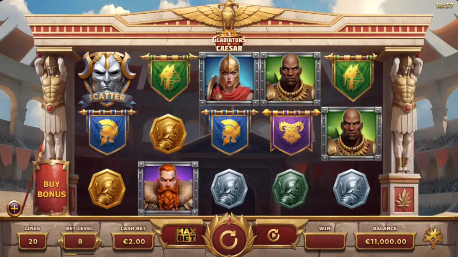 3 Gladiators vs Caesar Slot Rules and Gameplay