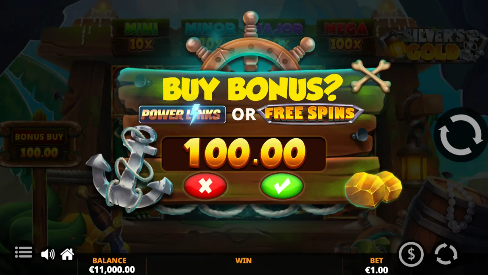 Silver's Gold PowerLinks Slot Bonus Buy